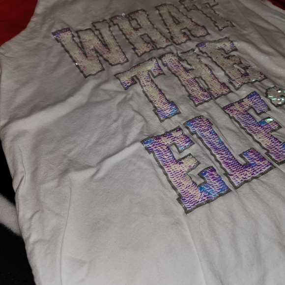 Victorias Secret PINK bling what the elf tee Small - Picture 4 of 7